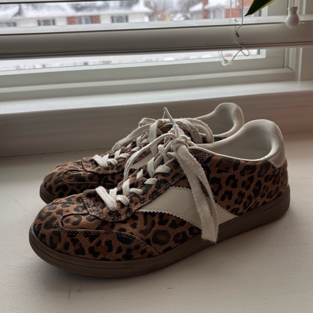 Leopard Print Sneakers with White Accents